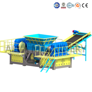 Heavy duty twin shaft shredder system
