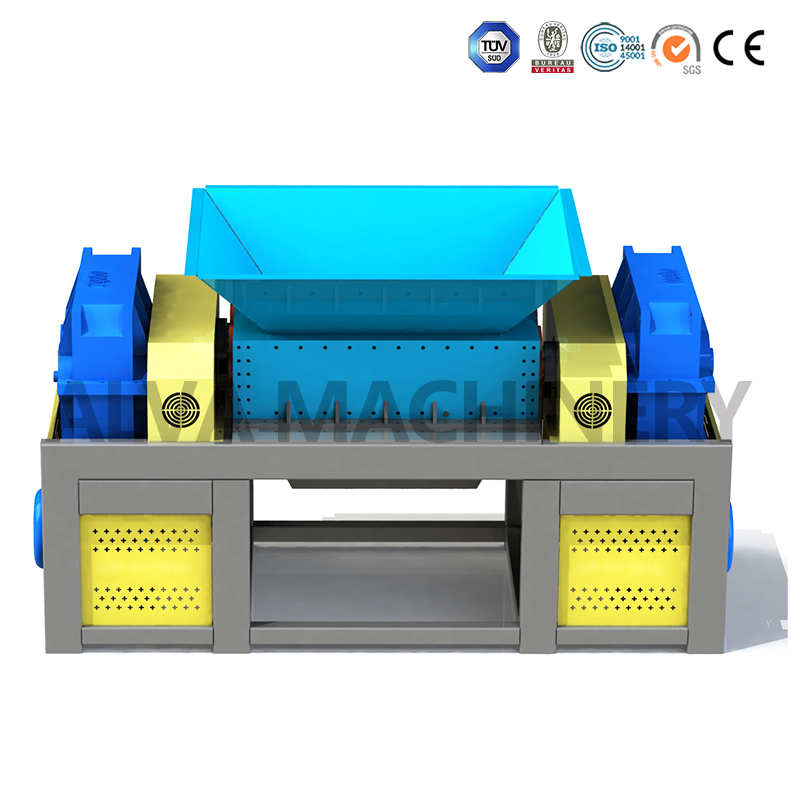 Industrial waste shredding machine