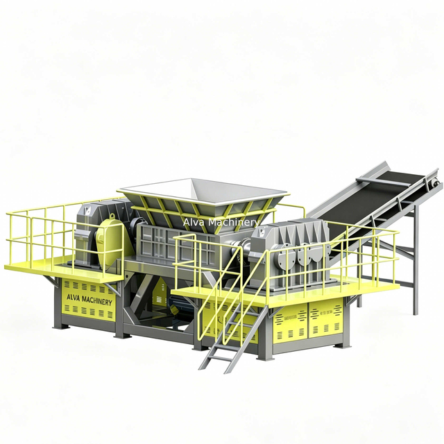 이중 샤프트 슈레더 다목적 산업용 문서 절단기 Alva Machinery